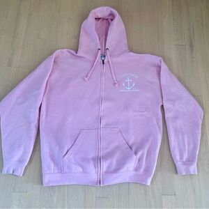 Pink Zip-Up Hoodie with Anchor Logo, South Haven, MI